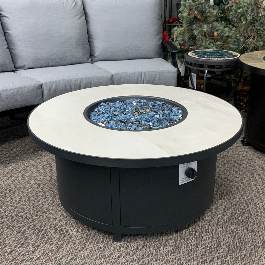 OW Lee 42" Round Occasional Urban Pulse Fire Pit Table