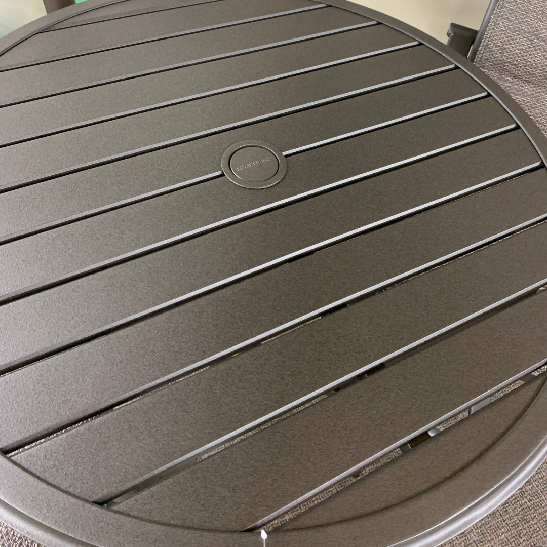 Tropitone Banchetto 36" Round Bar Table | Jacobs Custom Living