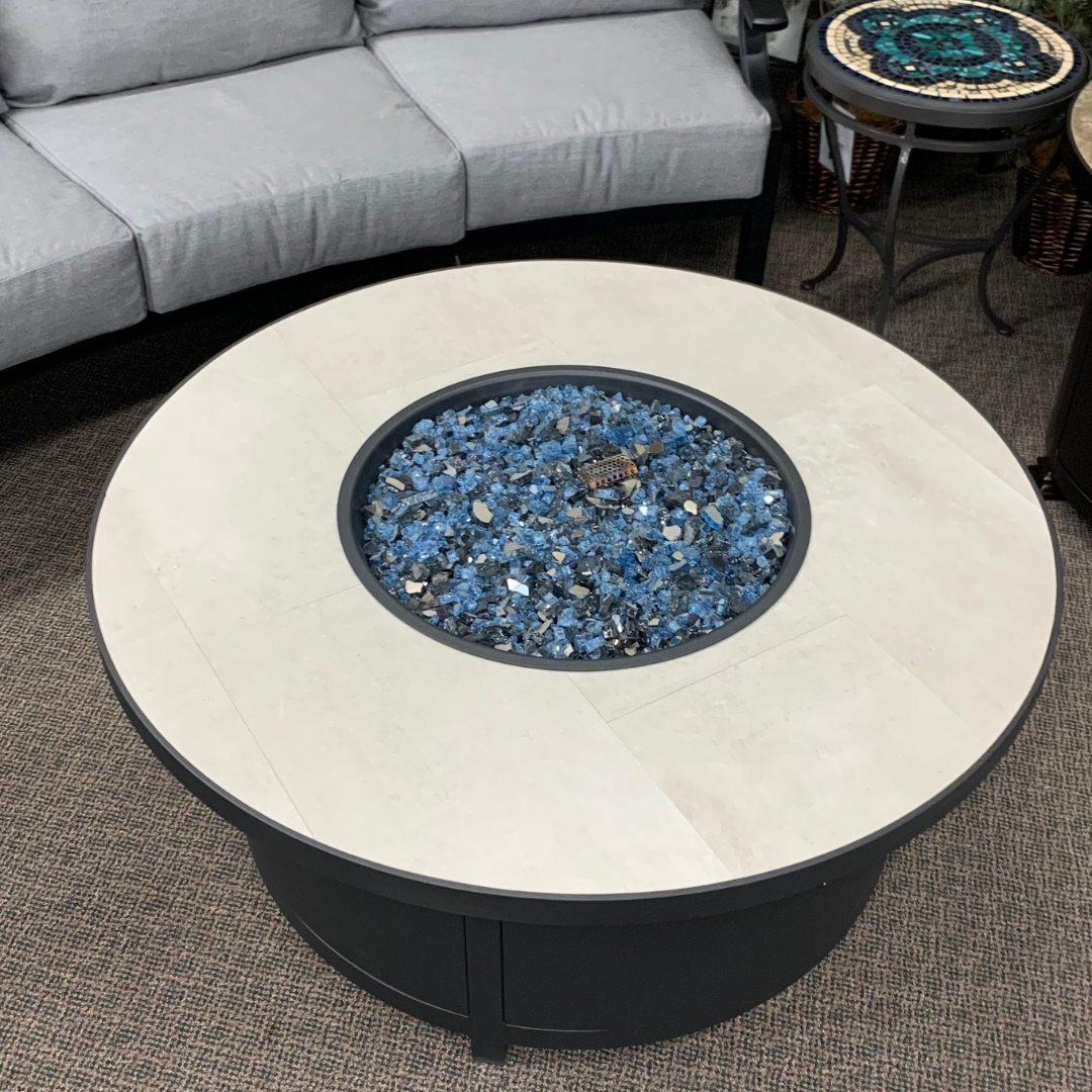 OW Lee 42" Round Occasional Urban Pulse Fire Pit Table