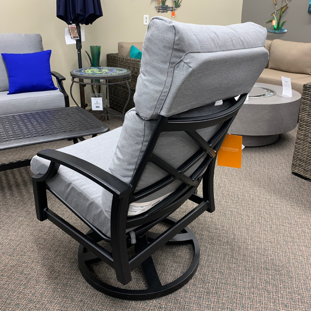 Tropitone Marconi Cushion Patio High Back Swivel Rocker Jacobs