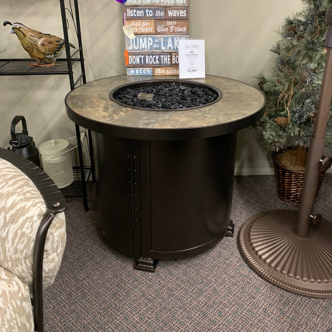OW Lee 30" Round Chat Fire Pit Table | Jacobs Custom Living