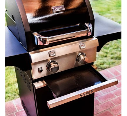 Saber Cast Black 2-Burner Gas Grill is available in our Jacobs Custom Living Spokane Valley showroom.