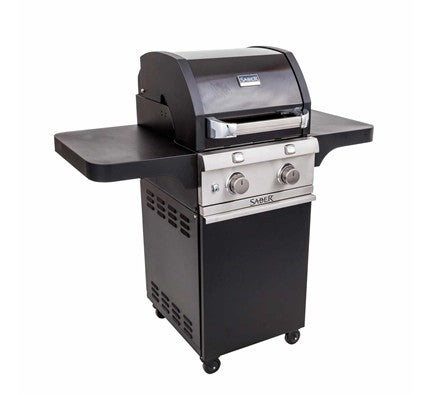Saber Cast Black 2-Burner Gas Grill is available in our Jacobs Custom Living Spokane Valley showroom.
