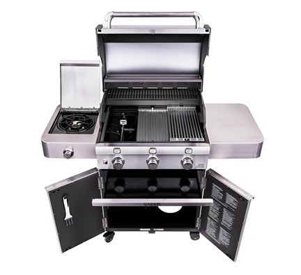 Saber Cast Stainless 3-Burner Gas Grill is available in our Jacobs Custom Living Spokane Valley showroom.