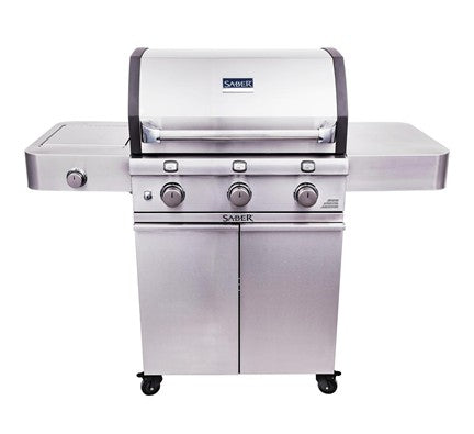 Saber Cast Stainless 3-Burner Gas Grill is available in our Jacobs Custom Living Spokane Valley showroom.