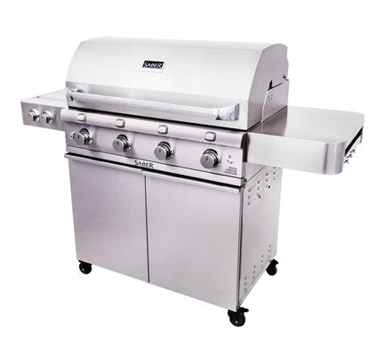 Saber Stainless Steel 4-Burner Gas Grill is available in our Jacobs Custom Living Spokane Valley showroom.