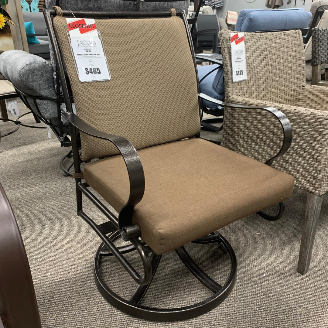 Marquette Outdoor Patio Swivel Rocker Dining Arm Chair
