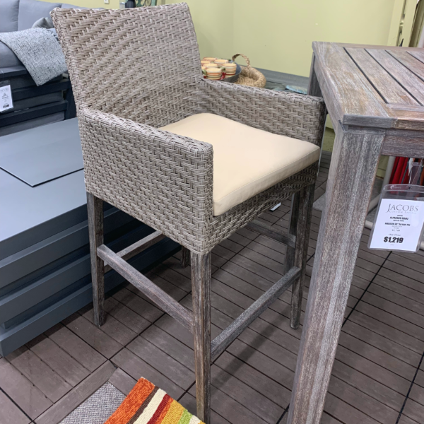 Alfresco Home Cornwall Bar Chair at Jacobs Custom Living Spokane Valley WA, 99037