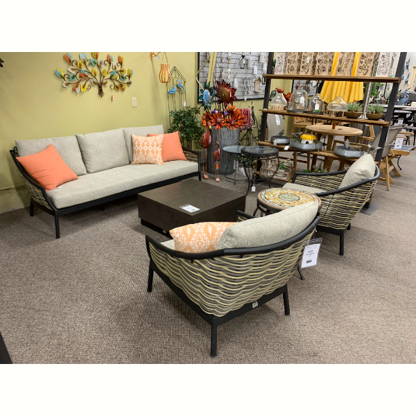 Alfresco Home Milou Wicker Deep Seating Sofa at Jacobs Custom Living Spokane Valley WA, 99037