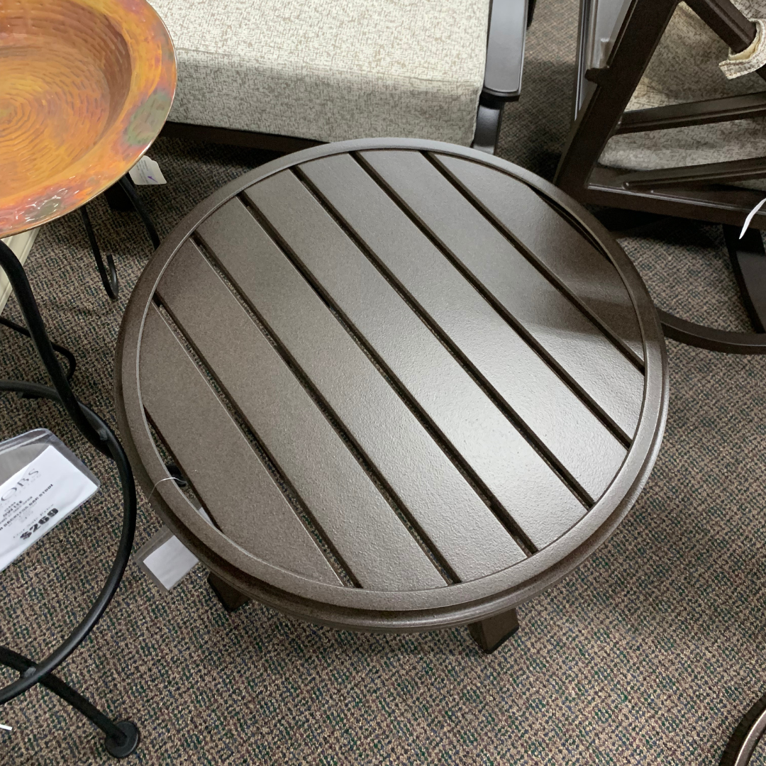 Shop Local Spokane Valley, WA for the best Outdoor Patio Banchetto 24" Round Tea Table from Tropitone available at Jacobs Custom Living in Spokane Valley, WA 
