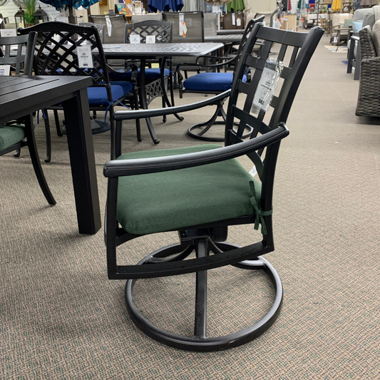Hanamint Stratford Swivel Rocker Dining Chair is available at Jacobs Custom Living Spokane Valley showroom.