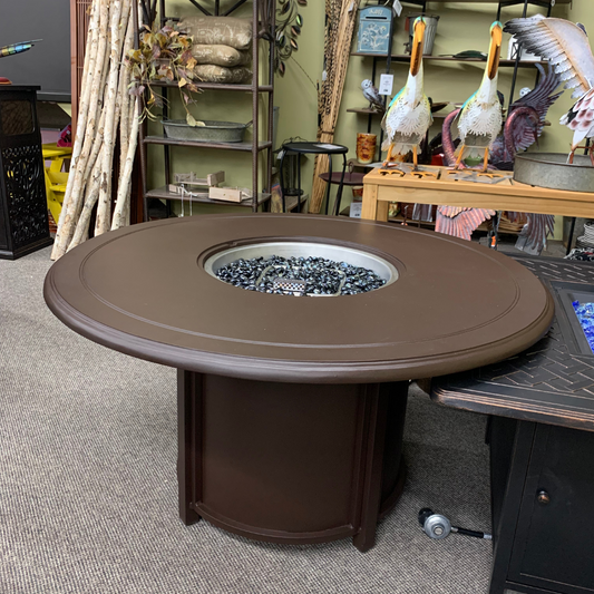 Woodard 48" Round Beaded Edge Chat Firepit Table at Jacobs Custom Living Spokane Valley WA, 99037