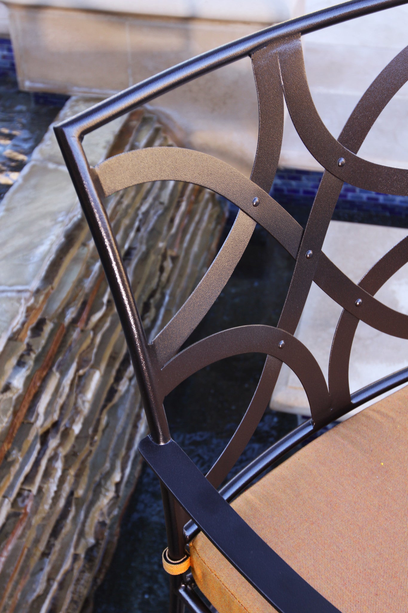 O.W. Lee's Marquette Outdoor Patio Swivel Rocker Dining Arm Chair is available at Jacobs Custom Living.