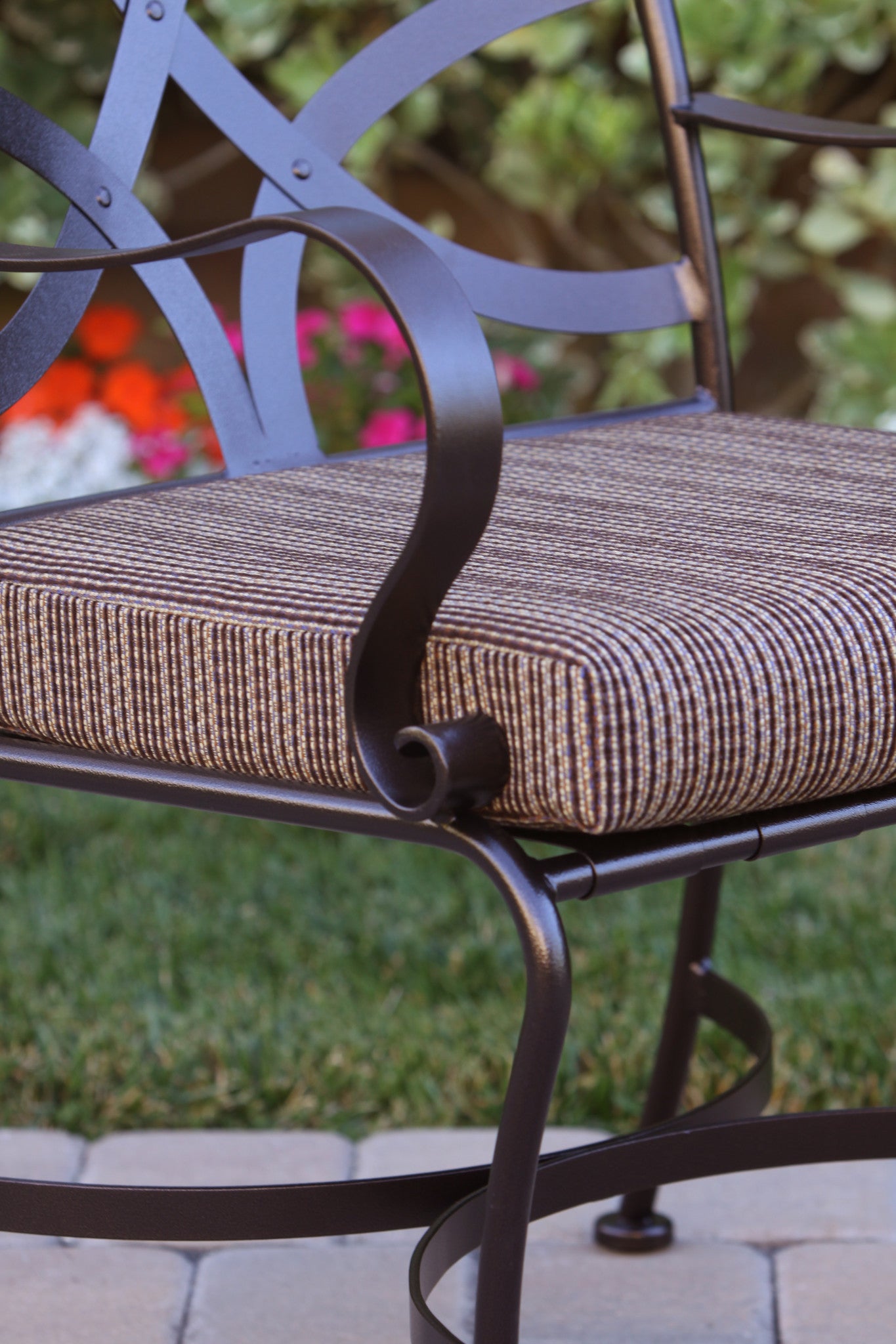O.W. Lee's Marquette Outdoor Patio Dining Arm Chair is available at Jacobs Custom Living.
