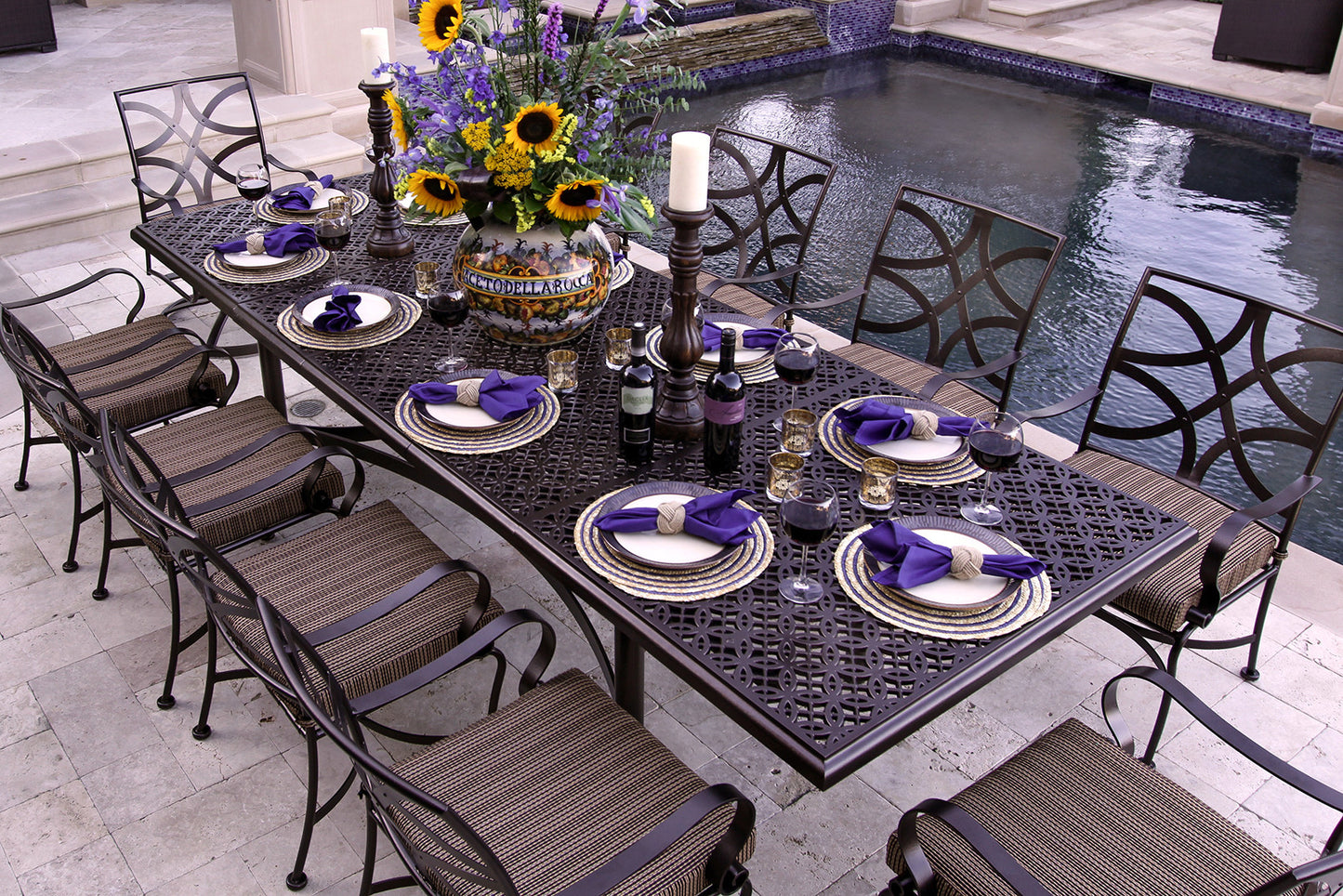 O.W. Lee's Marquette Outdoor Patio Swivel Rocker Dining Arm Chair is available at Jacobs Custom Living.