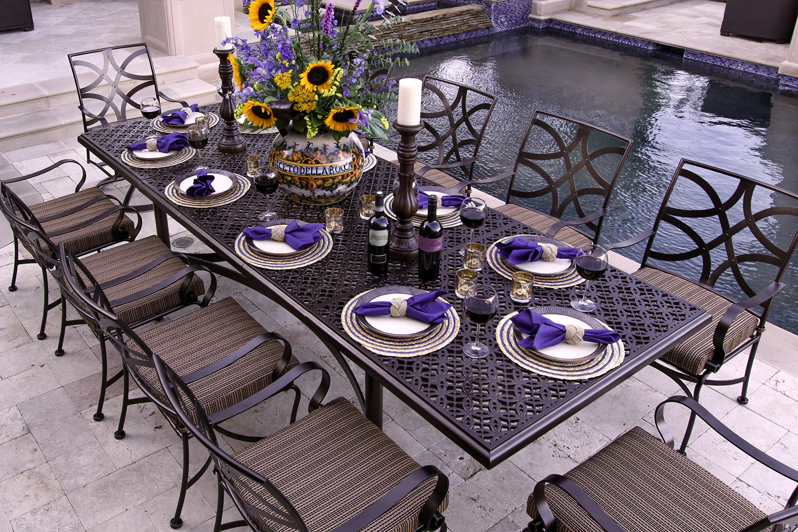 O.W. Lee's Marquette Outdoor Patio Swivel Rocker Dining Arm Chair is available at Jacobs Custom Living.