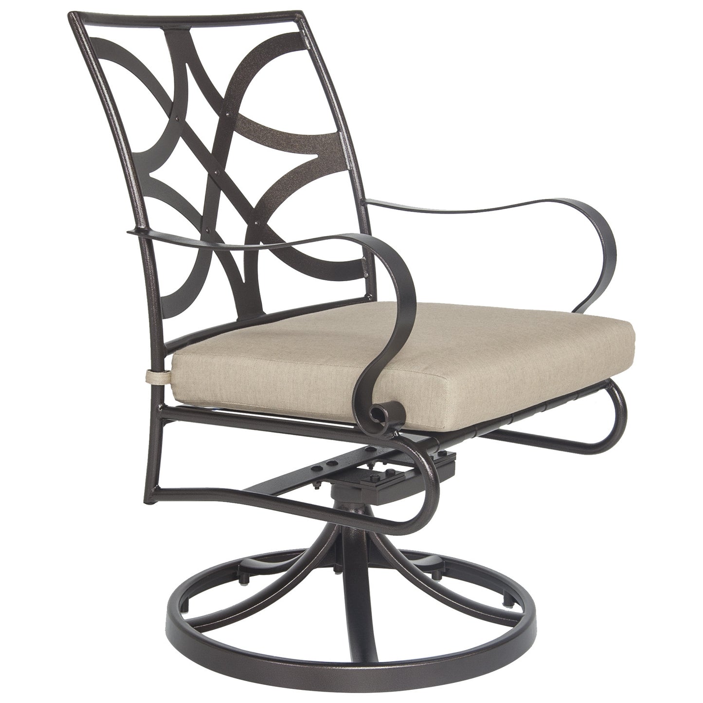 O.W. Lee's Marquette Outdoor Patio Swivel Rocker Dining Arm Chair is available at Jacobs Custom Living.