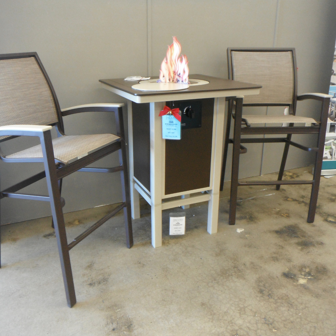 Telescope Bazza Bar Height Outdoor Patio Stacking Cafe Chair w/MGP Color Accents