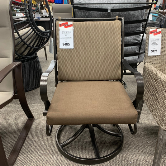 Marquette Outdoor Patio Swivel Rocker Dining Arm Chair