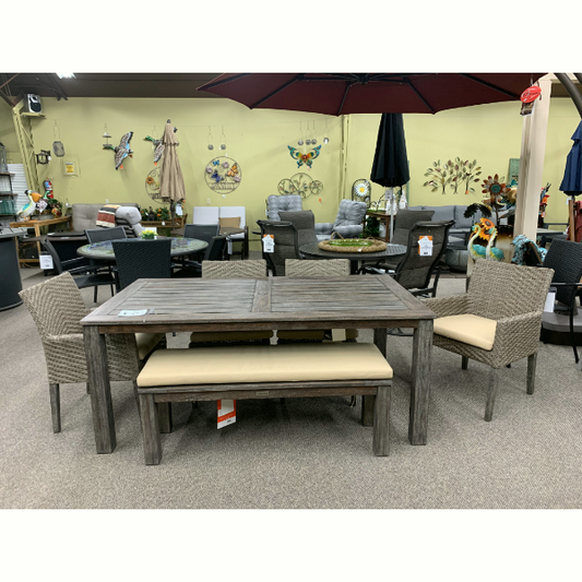 Alfresco Home Malvern 50" Wood Dining Bench at Jacobs Custom Living Spokane Valley WA, 99037