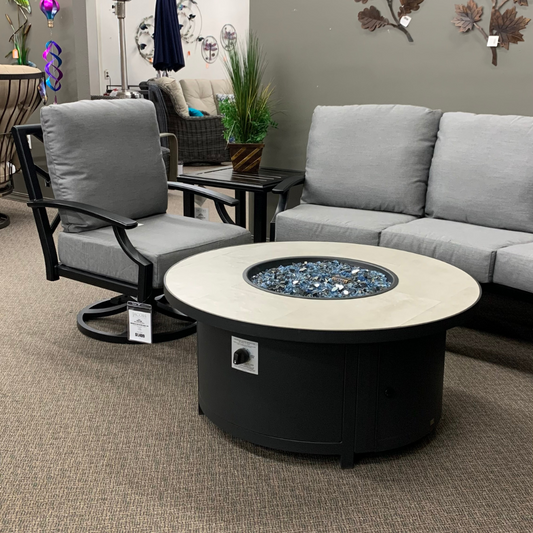 OW Lee 42" Round Occasional Fire Pit Table | Jacobs Custom Living