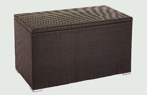 Alfresco Home Sicuro Wicker Cushion Storage Box with Hydraulic Lid at Jacobs Custom Living Spokane Valley WA, 99037