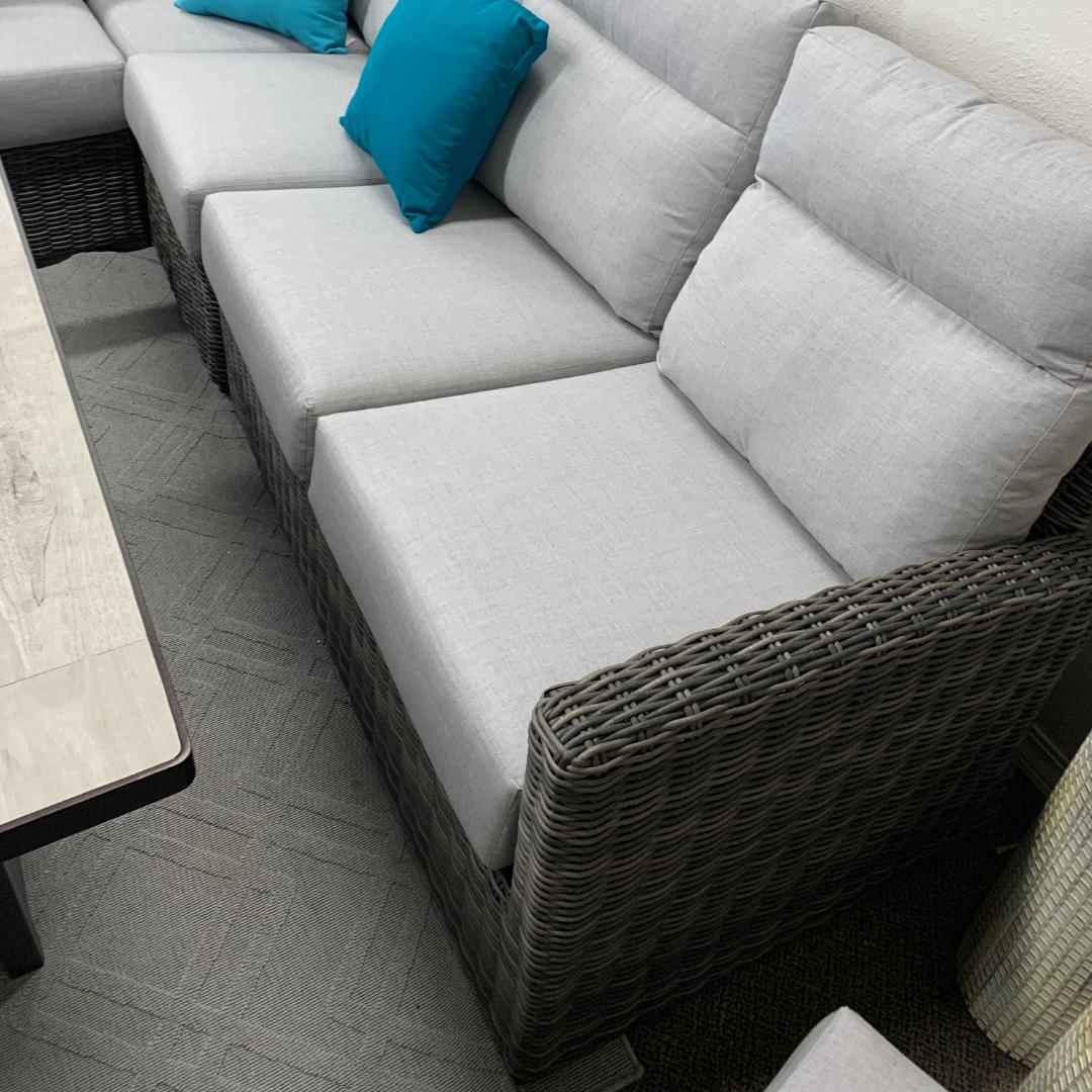 Patio Renaissance Eureka Resin Wicker Patio Sectional | Jacobs Custom Living
