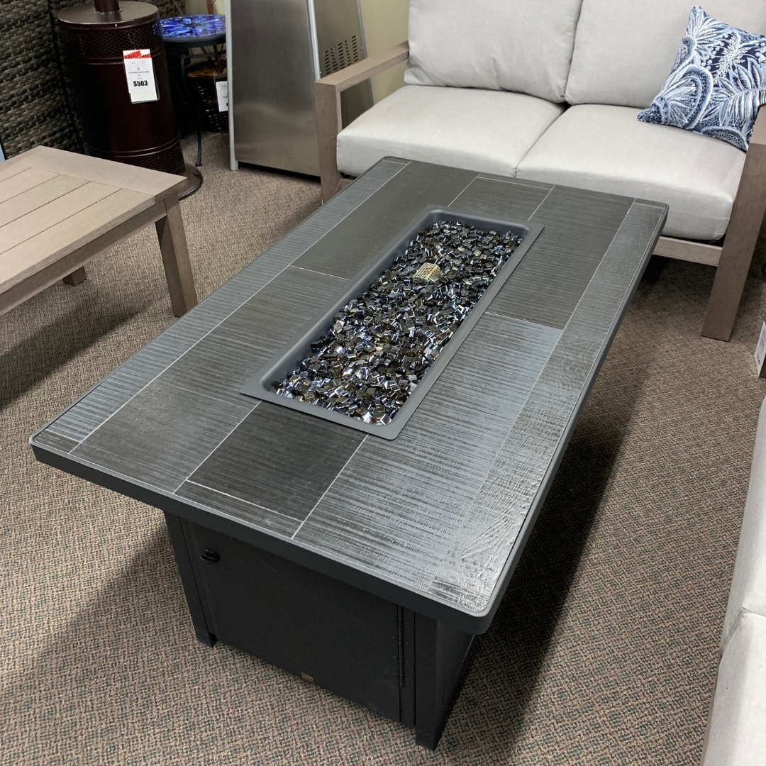 OW Lee 30"x50" Rectangular Capri Chat Fire Table | Jacobs Custom Living