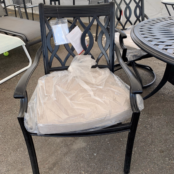 Alfresco Home Endeavor Stackable Dining Arm Chair at Jacobs Custom Living Spokane Valley WA, 99037Patio Dining Arm Chair - Alfresco Home Endeavor Stackable Dining Arm Chair