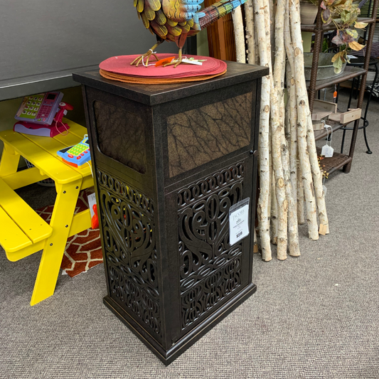 Hanamint Tuscany Trash Receptacle is available in our Jacobs Custom Living Spokane Valley Showroom.