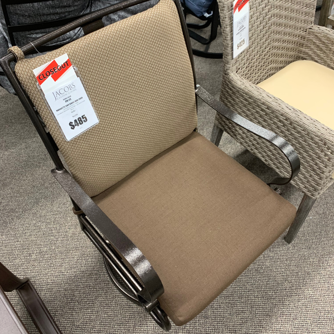 Marquette Outdoor Patio Swivel Rocker Dining Arm Chair
