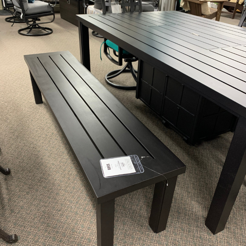 Hanamint Sherwood 16x70 Patio Dining Table Bench at Jacobs Custom Living Spokane Valley WA, 99037