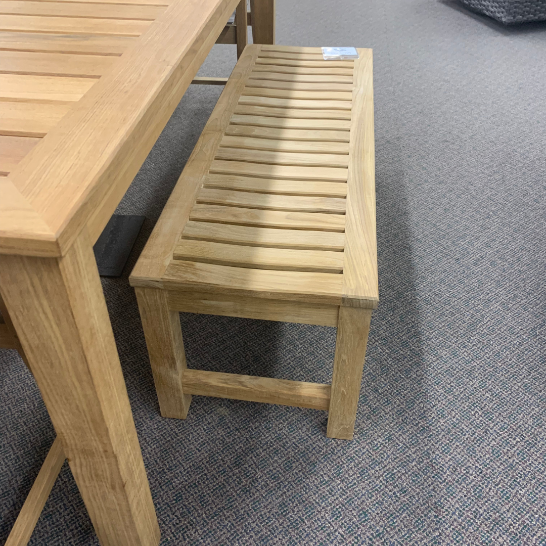 Kingsley-Bate Waverly 4' Teak Dining Bench is available at Jacobs Custom Living in Spokane WA.