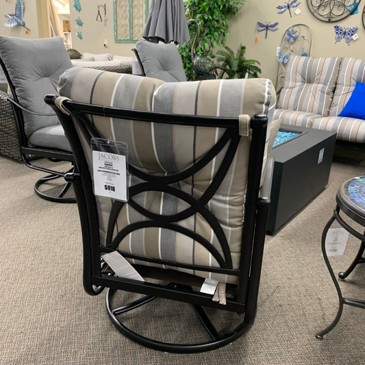 Hanamint Santa Barbara KD Club Swivel Rocker is available at Jacobs Custom Living in Spokane Valley, WA
