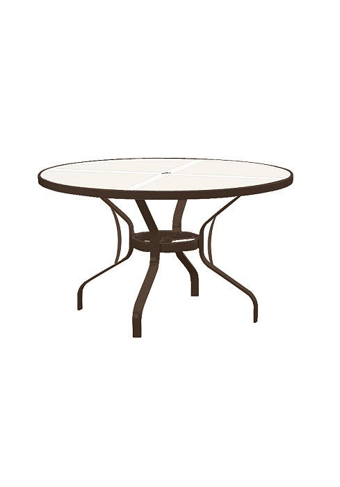 Tropitone Obscure Glass 48" Round KD Dining Umbrella Table is available at Jacobs Custom Living in Spokane Valley WA.