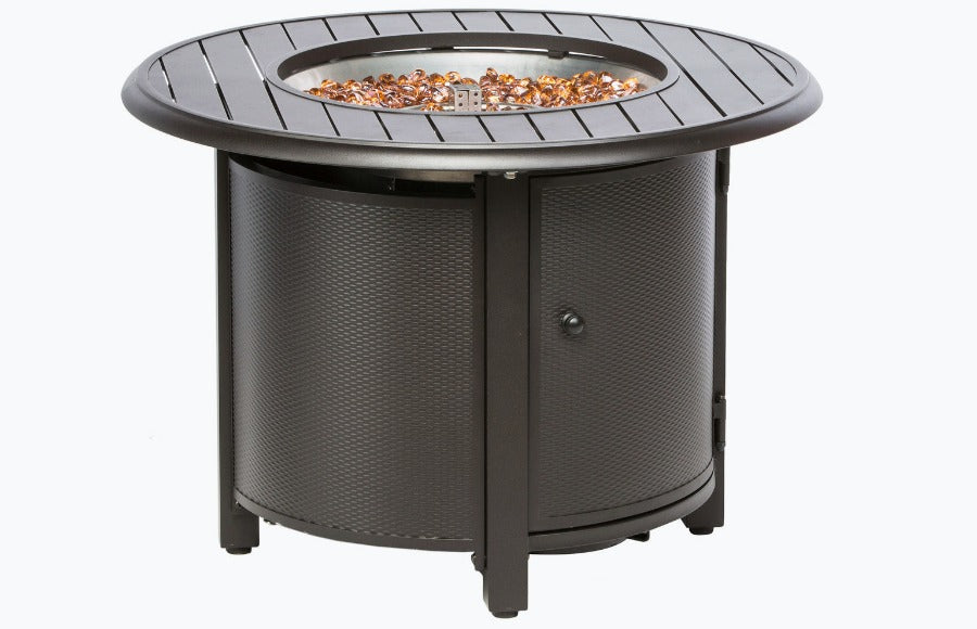 Alfresco Home Bay Ridge 36" Round Gas Chat Fire Pit with Burner at Jacobs Custom Living Spokane Valley WA, 99037