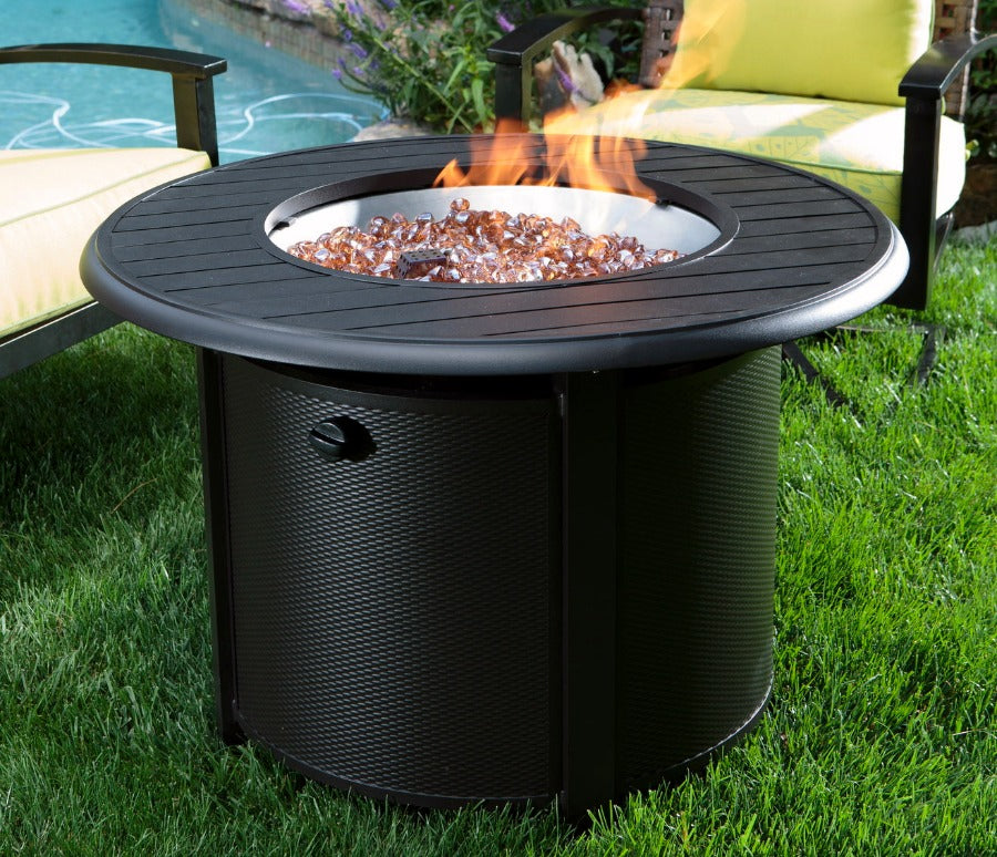 Alfresco Home Bay Ridge 36" Round Gas Chat Fire Pit with Burner at Jacobs Custom Living Spokane Valley WA, 99037