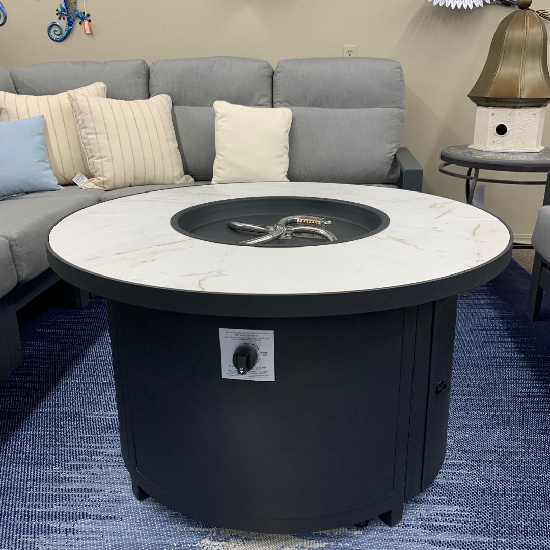 OW Lee 42" Round Chat Fire Pit Table | Jacobs Custom Living