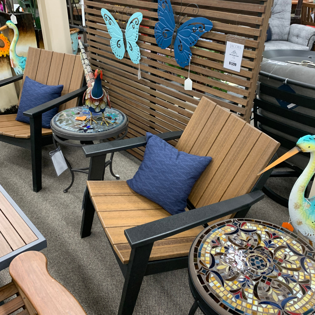 Shop Local Spokane Valley, WA for the best Outdoor Patio Mad Adirondack Chair  from Seaside Casual available at Jacobs Custom Living in Spokane Valley, WA 