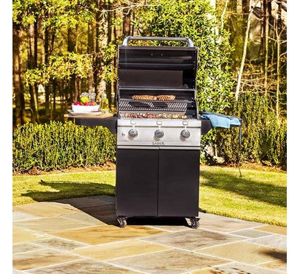 Saber Cast Black 3-Burner Gas Grill is available in our Jacobs Custom Living Spokane Valley showroom.