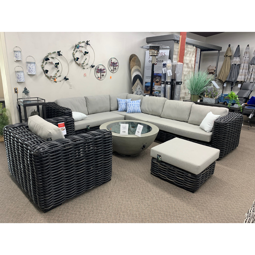 Alfresco Home Elements Sectional, Lounge Chair, & Ottoman at Jacobs Custom Living Spokane Valley WA, 99037