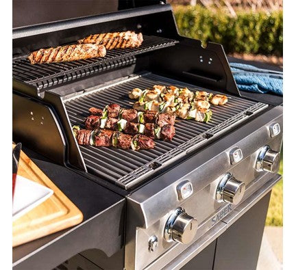 Saber Cast Black 3-Burner Gas Grill is available in our Jacobs Custom Living Spokane Valley showroom.