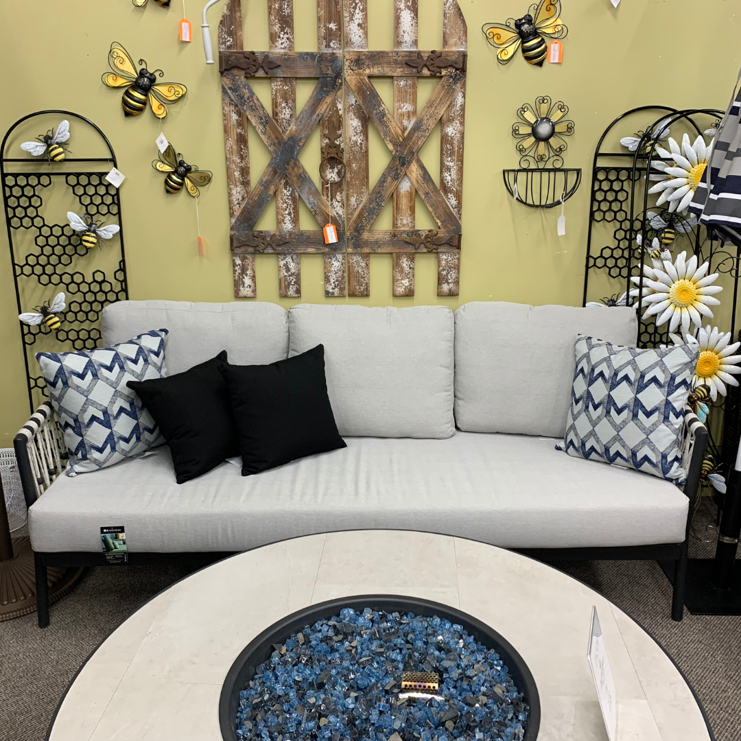 Sunbrella 18" Outdoor Patio Throw Pillow in Saxon Navy is available at Jacobs Custom Living in Spokane Valley, WA.