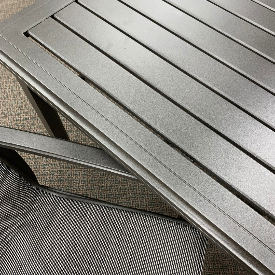 Tropitone Amici 96 x 42 Rectangular Dining Table GPH is available in our Jacobs Custom Living Spokane Valley showroom.