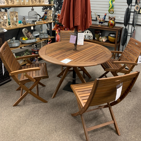 Jensen Leisure Topaz 48" Round Dining Outdoor Patio Table | Jacobs Custom Living