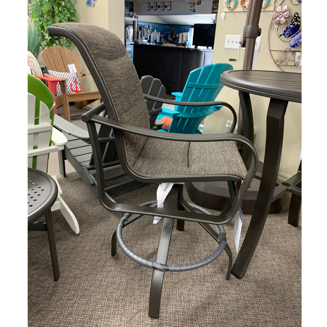 Tropitone Shoreline 28" Padded Sling Bar Stool | Jacobs Custom Living