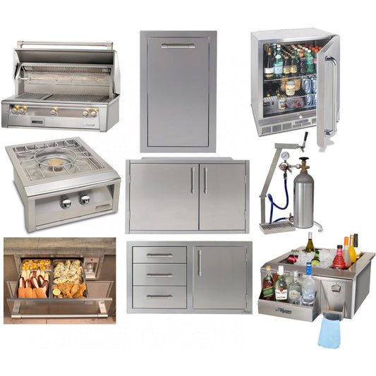 Alfresco Luxury Outdoor Kitchen Package is available in our Jacobs Custom Living Spokane Valley showroom.