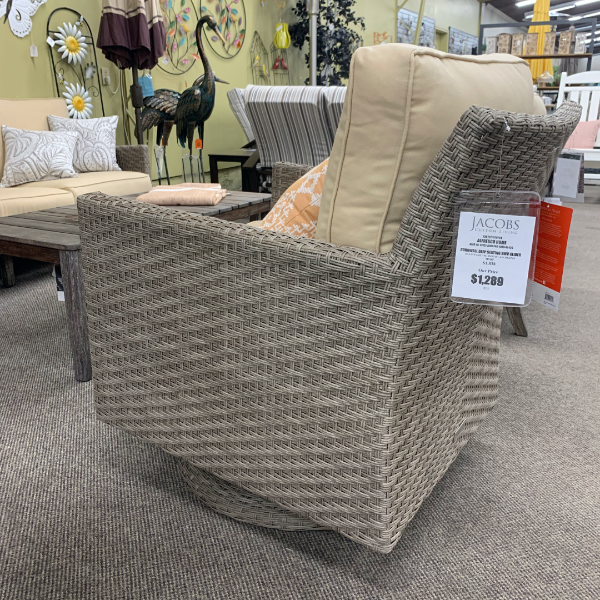 Alfresco Home Cornwall Deep Seating Swivel Glider at Jacobs Custom Living Spokane Valley WA, 99037 SKU: 46-1310 46-Vintage 46-Degas 426 Olefin Cushion