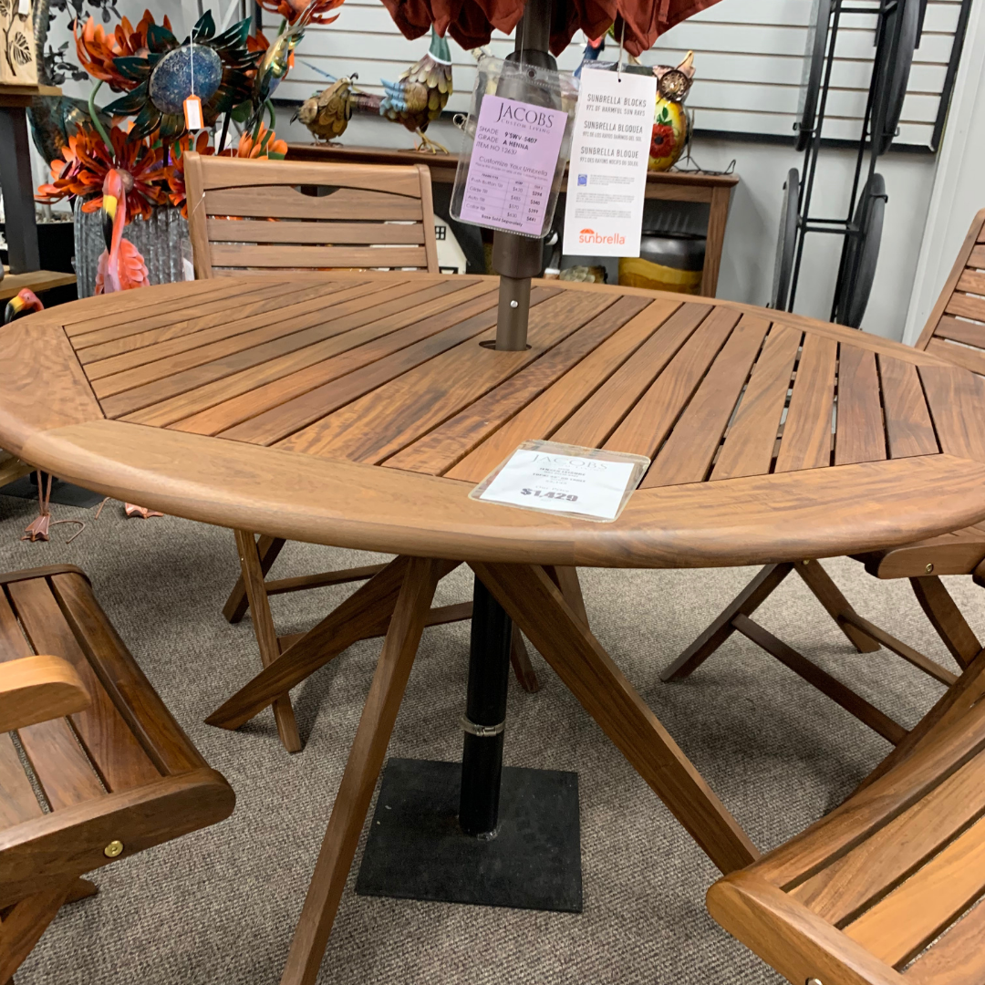 Jensen Leisure Topaz 48" Round Dining Outdoor Patio Table | Jacobs Custom Living