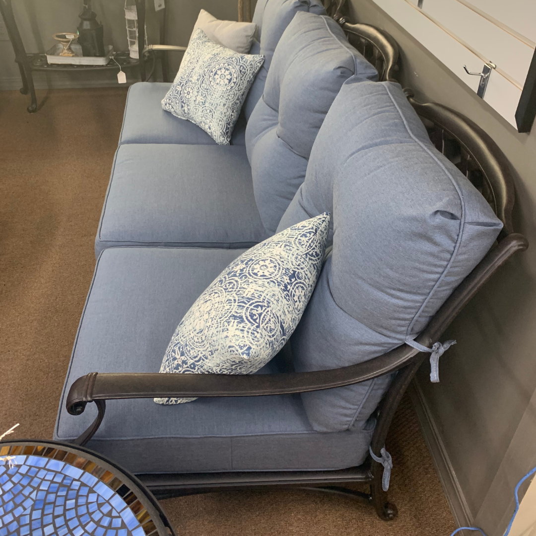 Hanamint Mayfair Outdoor Patio Estate Sofa is available at Jacobs Custom Living in Spokane Valley, WA